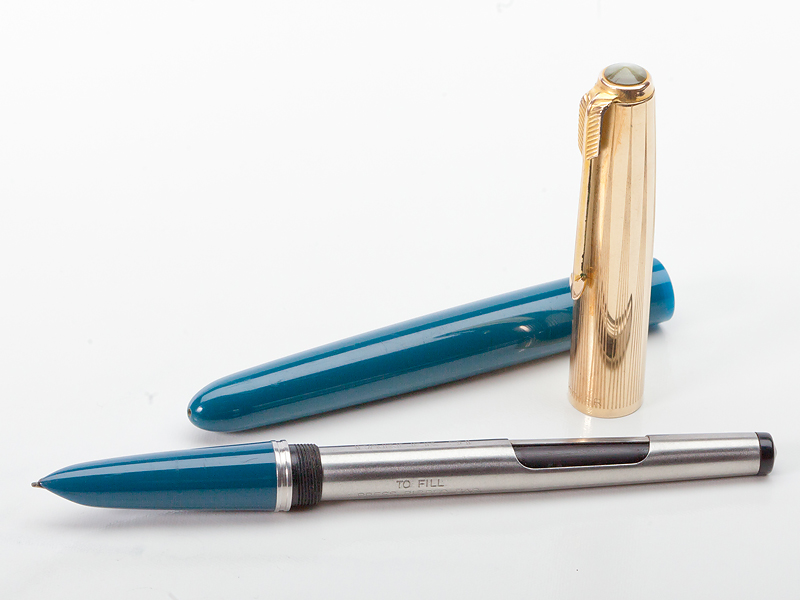 stylo plume Parker 51 AEROMETRIC 1949 Teal blue - Atelier Lesoon