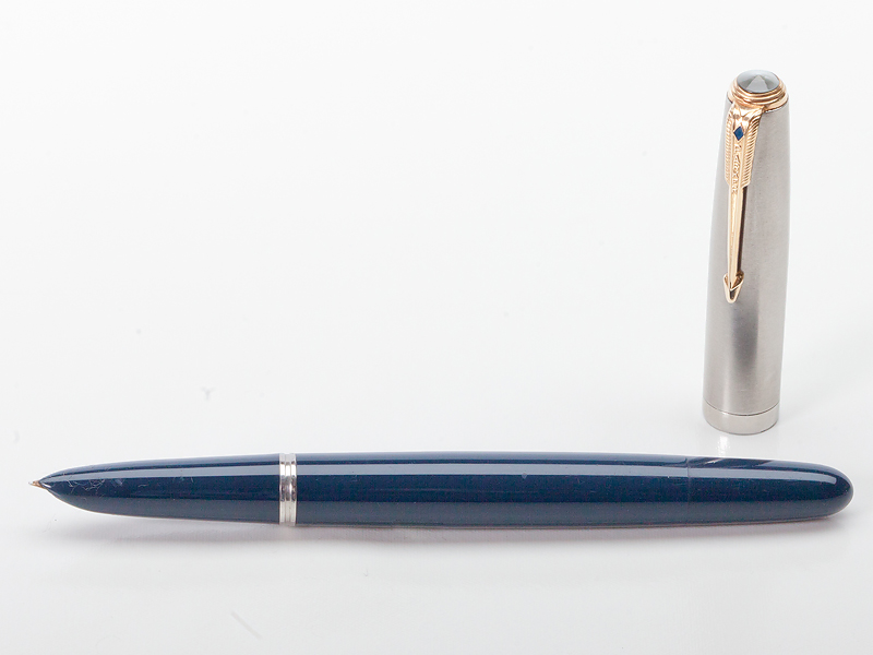 stylo plume PARKER 51 DEMI 1940's Cedar blue converter USA - Atelier Lesoon