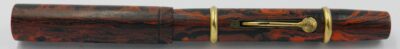 stylo plume UNIC ébonite motled 1930's bagues or 18k