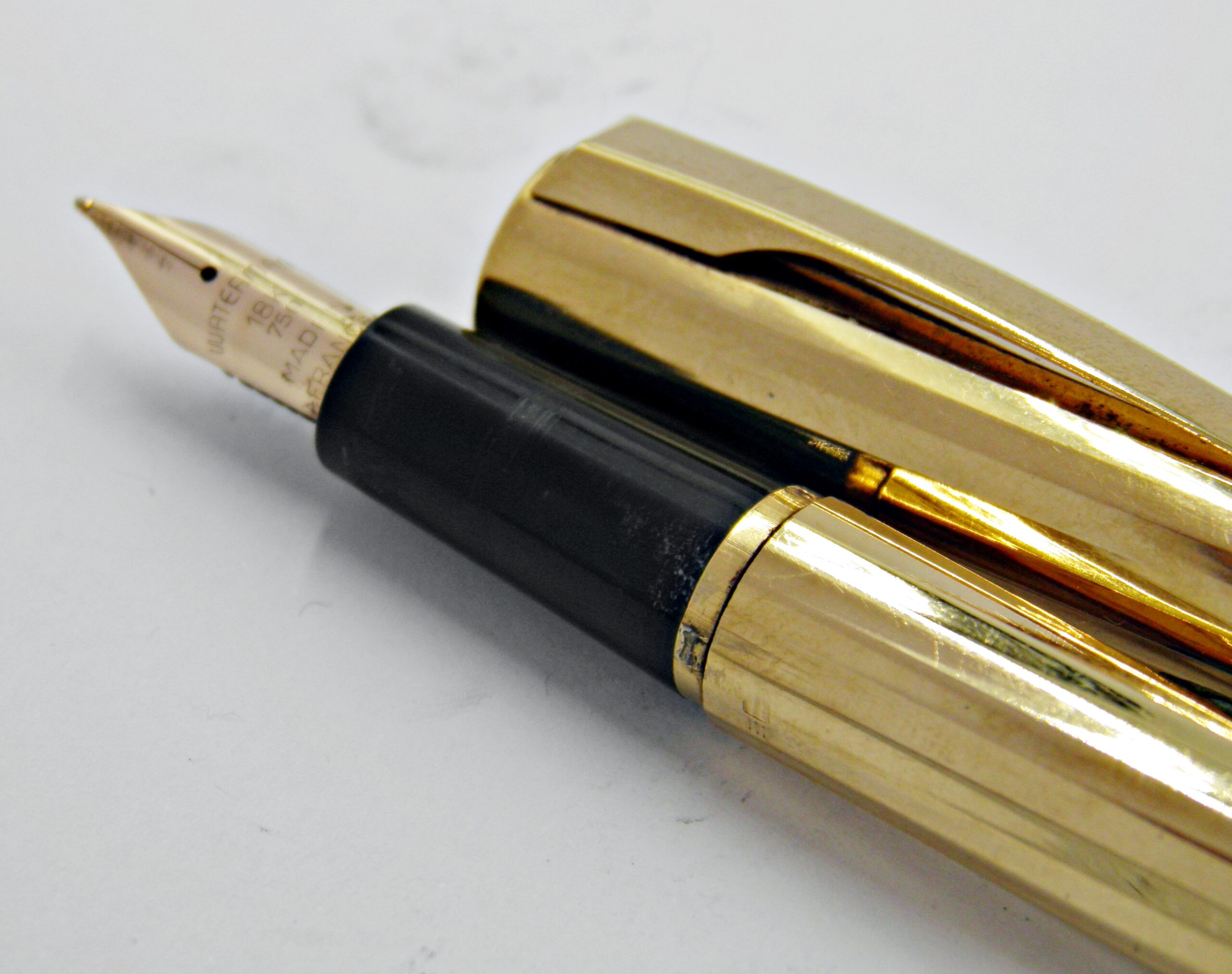 Stylo Plume WATERMAN Torsade Plaqu Or 1970 s Atelier Lesoon