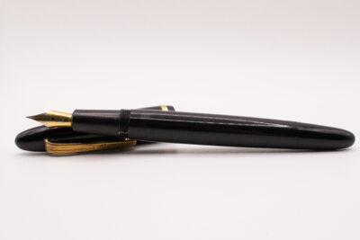 Stylo plume MAURIC Celluloid noir plume or 18k 1940's – Image 4