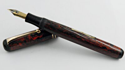 Stylo plume Anonyme ébonite mottled 1930's plume flex – Image 6