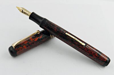 Stylo plume Anonyme ébonite mottled 1930's plume flex – Image 5