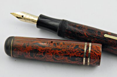 Stylo plume Anonyme ébonite mottled 1930's plume flex – Image 4