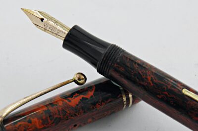 Stylo plume Anonyme ébonite mottled 1930's plume flex – Image 3