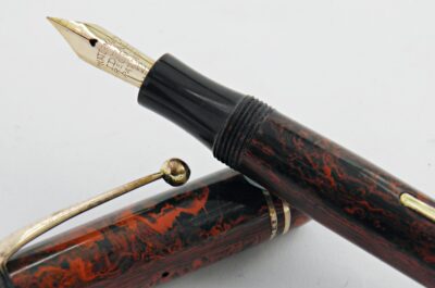Stylo plume Anonyme ébonite mottled 1930's plume flex – Image 2
