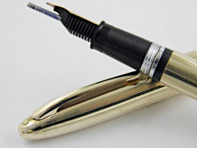 stylo plume SHEAFFER CREST SNORKEL 1950's Plaqué or – Image 3
