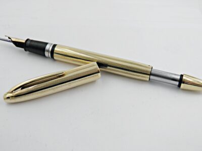 stylo plume SHEAFFER CREST SNORKEL 1950's Plaqué or – Image 2