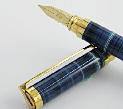 Stylo plume ST DUPONT Classique Laque de Chine Bleue 1990's – Image 4