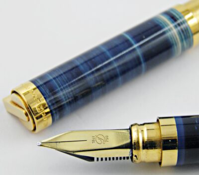 Stylo plume ST DUPONT Classique Laque de Chine Bleue 1990's – Image 3