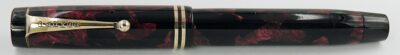 Plume PARKER DUOFOLD SENIOR Burgundy & black marble 1930's