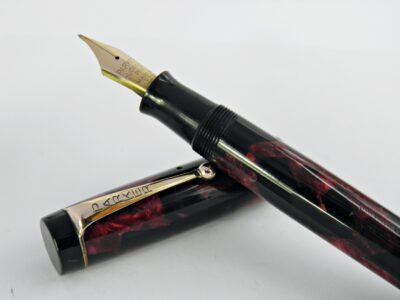 Plume PARKER DUOFOLD SENIOR Burgundy & black marble 1930's – Image 5