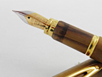 Stylo plume MAN 100 BOIS d'olivier 1990's État neuf ! – Image 4
