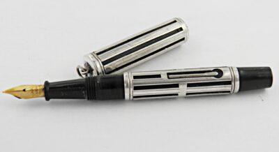 Stylo plume LADY NIGHT AND DAY ARGENT MASSIF 1920's – Image 4