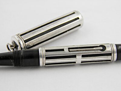 Stylo plume LADY NIGHT AND DAY ARGENT MASSIF 1920's – Image 3