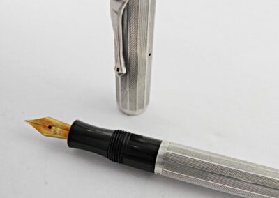 Stylo plume NORMA GARMANY à 10 facettes Argent Massif 1930's – Image 4