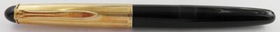 Stylo plume PELIKAN 25 celluloid noir et capuchon plaqué 1970's