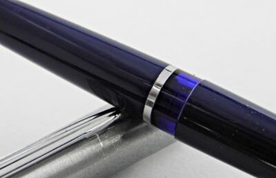 Stylo plume PELIKAN P12 SILVEXA BLEU NUIT & ACIER 1970's – Image 2