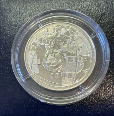 Plume MAN 100 BLEU COUPE DU MONDE & pièce argent commémorative 1998 – Image 7