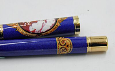 Plume WATERMAN LADY ANASTSIA Laque bleu nuit 1990's plume extra fine – Image 3