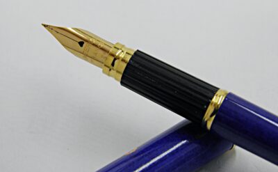 Plume WATERMAN LADY ANASTSIA Laque bleu nuit 1990's plume extra fine – Image 2