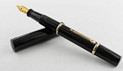 Plume WATERMAN 52 Ebonite noire lisse 1920's Flexible – Image 6