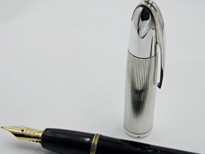 Superbe stylo plume Anonyme Capuchon argent massif 1940's – Image 5