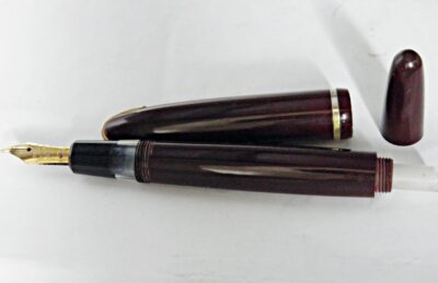Stylo plume MONT D'OR celluloid bordeaux Plume flex – Image 2