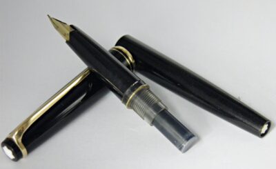 Stylo plume MONTBLANC n°24 celluloid noir 1960's – Image 3