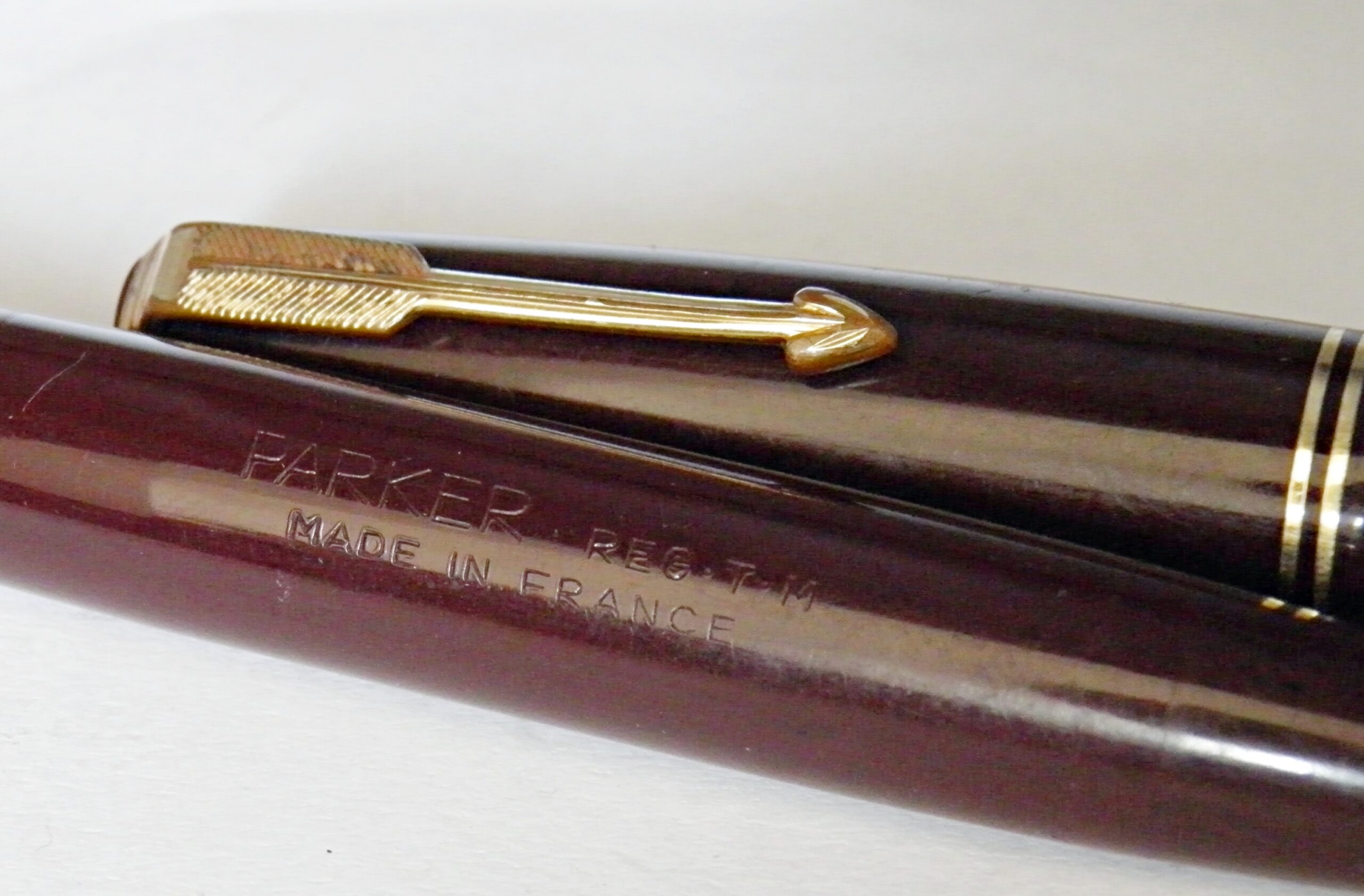 Plume PARKER MADE IN FRANCE celluloid bordeaux 1940's – Image 5